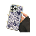 Small fresh flowers fill the screen, suitable for iphone16promax electroplated mobile phone case, apple 15 glue protective cover 14