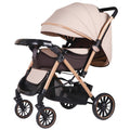 Ready-to-ship baby stroller, convertible from upright to reclined, foldable, suitable for babies aged 0-3 years, with forward and rear-facing options