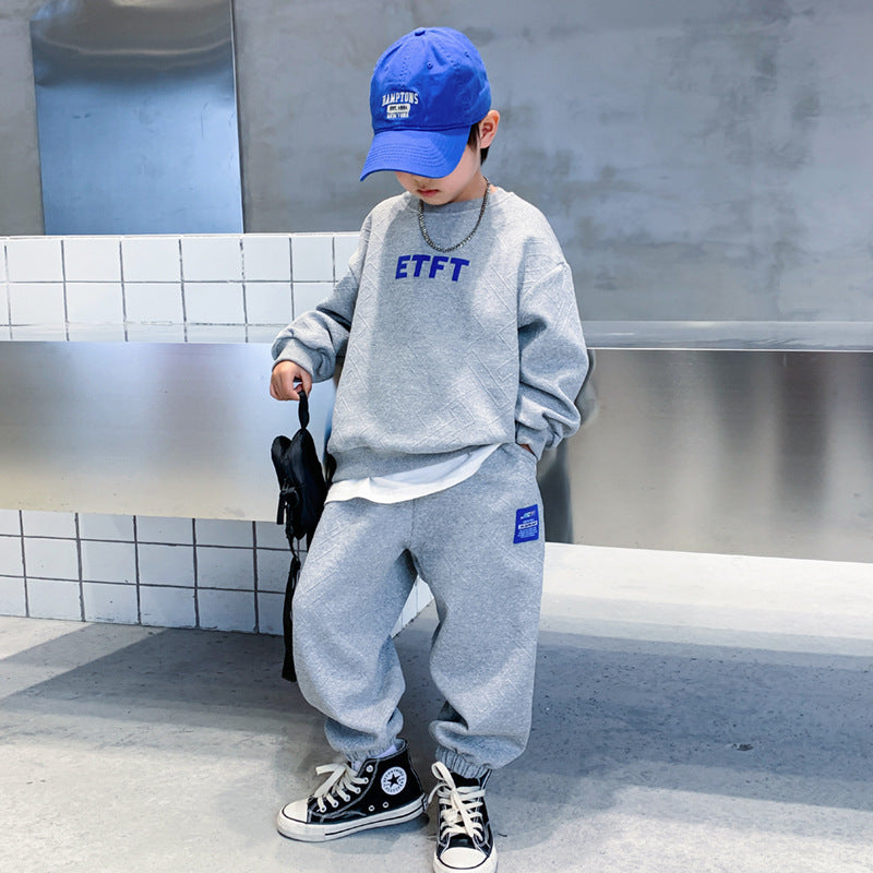 Boys' autumn sports sweatshirt set - new  collection: trendy, loose-fit, cool & stylish outerwear for boys