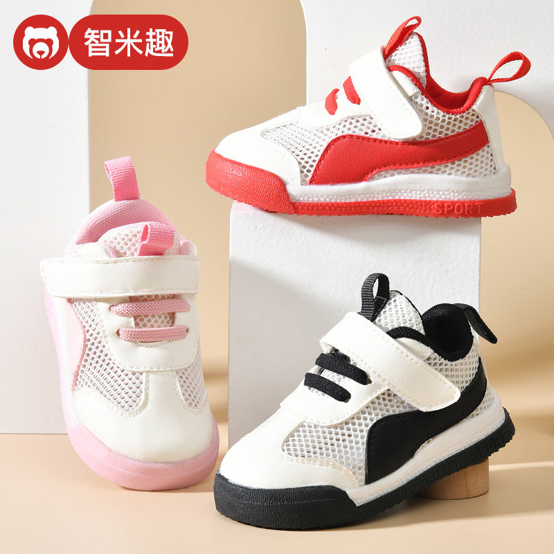 Baby sandals for boys, summer first walker shoes, 0-1-2 years old infant anti-slip soft sole mesh shoes for babies and toddlers, baby girl shoes