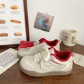 Fleece-linedthick solewhite shoes women's winterheattechretro bread board shoes 2025new arrivalniche stylebest sellingeasiest for matchcotton shoes