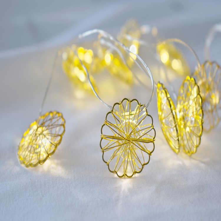 LED love copper wire string light Christmas party decoration battery box copper wire light holiday arrangement Bobo ball string light