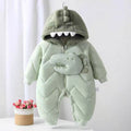 Fall and winter baby fleece-linedthickened baby jumpsuit winter clothing rompers outdoor newborn clothes one-piece new arrival
