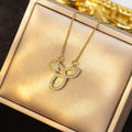【titanium steel】premium lightweight luxury full diamond necklace - women's fashionable, versatile, geometric stainless steel sweater chain jewelry
