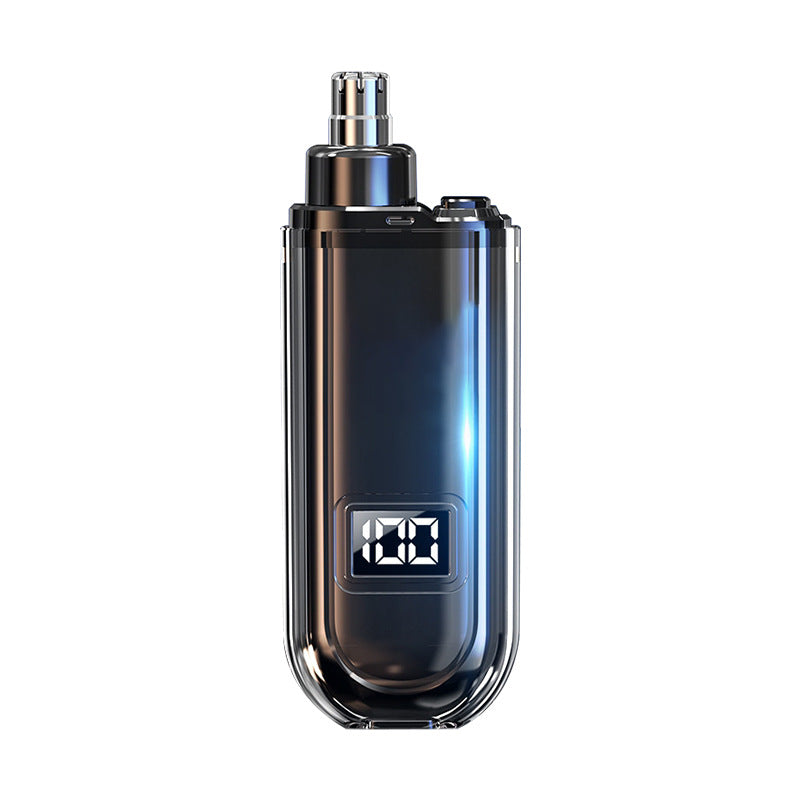 New rechargeable electric nose hair trimmer for men - digital display, mini & portable