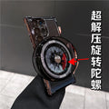 Suitable for samsung s26u/s25 decompression mobile phone case electroplated four corners anti-fall a37 fidget spinner magnetic holder case