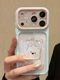 Suitable for apple 17promax mobile phone case cartoon tilted head west highland puppy english iphone18 starry sky case 16