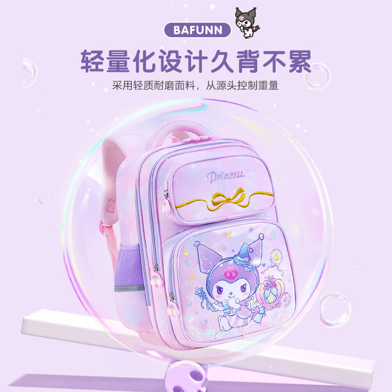 2025 new girls' backpack - large capacity, cute design for elementary school students (grades 1-6), ages 6-9-12