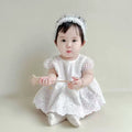 Baby girl full month 100 days princess lace romper summer thin outing clothes baby clothes summer triangle bag butt
