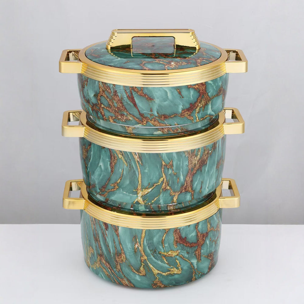 Factory direct cross-border hot selling insulated lunch box stainless steel food container insulated pot kitchen tableware new three-piece set