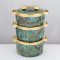 Factory direct cross-border hot selling insulated lunch box stainless steel food container insulated pot kitchen tableware new three-piece set