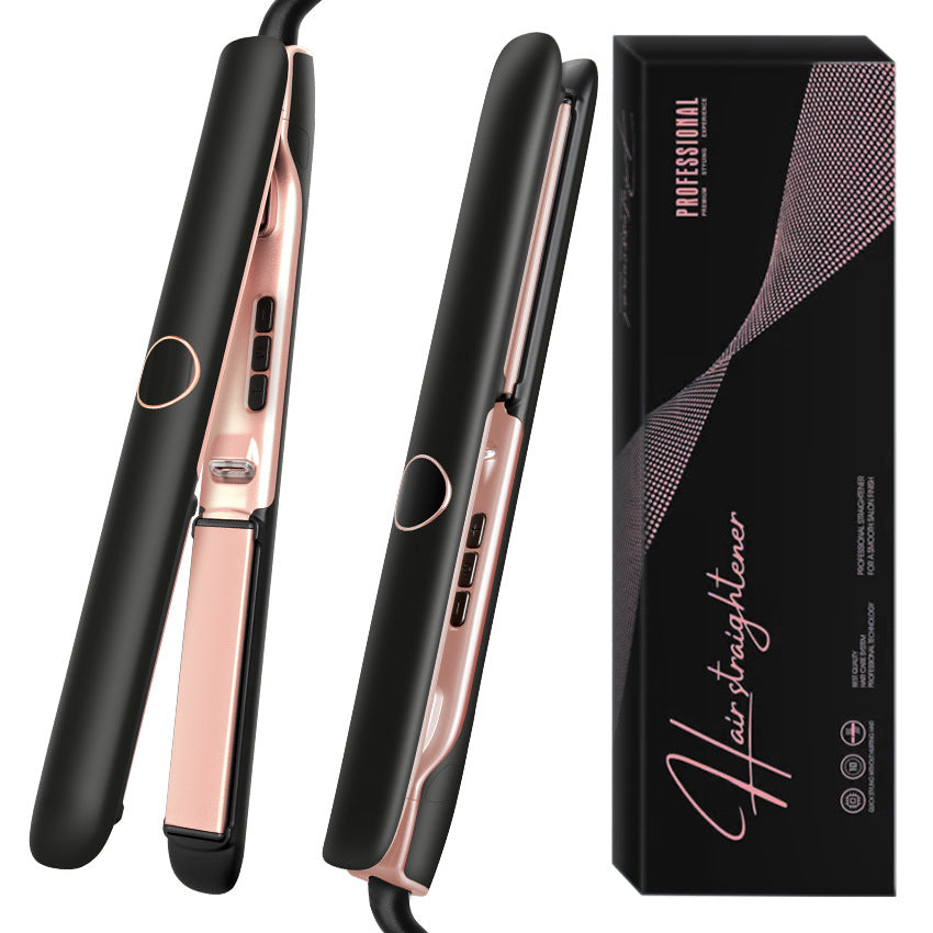 Cross-border vibration straight plate clip-roll straight dual-purpose electric splint household curling iron straightening plate negative ion high temperature hair straightener