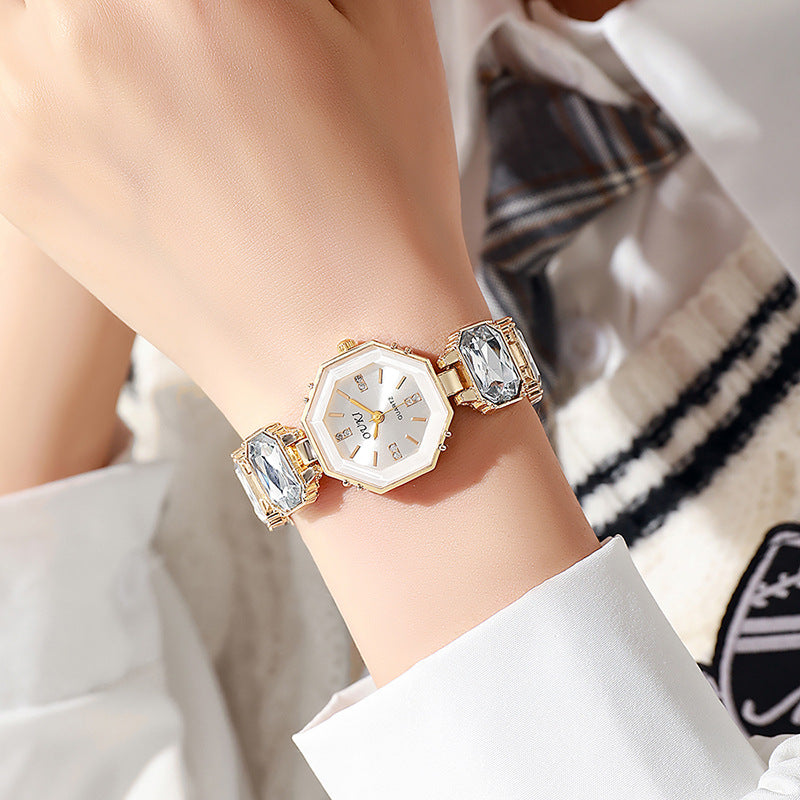 foreign trade octagonal bracelet watch women's fashion casual watch women's watch diamond-encrusted british watch manufacturer wholesale