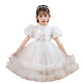 Ready-to-ship wholesale children's clothing: puff sleeve sequin mesh tutu princess dress, girls' kids dress