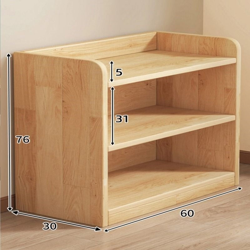 Solid wood bookshelf living room simple floor bookcase student storage rack children's home multi-layer bedroom storage cabinet