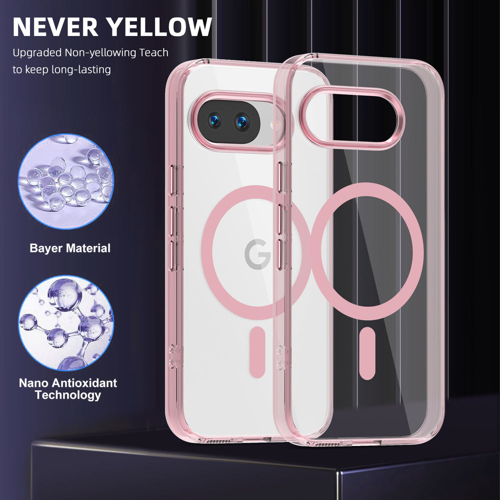 ice color magnetic suction suitable for google 9a charging mobile phone case pixel10 ice mist semi-transparent anti-fall cross-border case