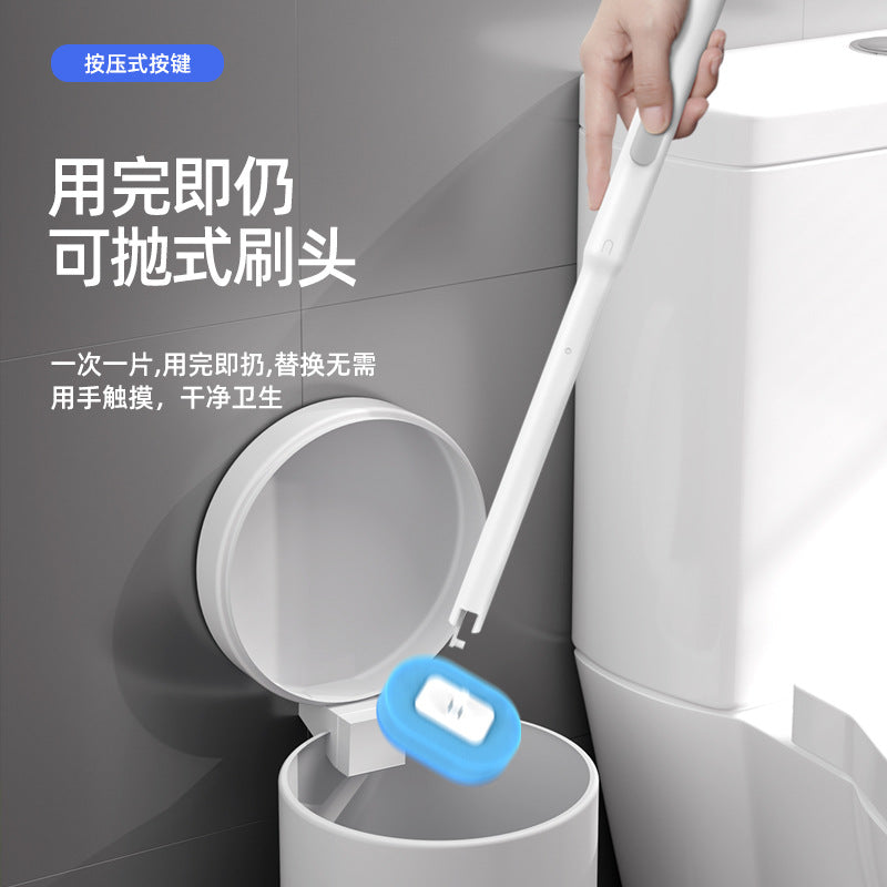 Throwable household toilet brush disposable no dead ends toilet cleaning set bathroom long handle cleaning brush wholesale