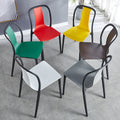 Scandinaviancasual plastic dining chair popular back chair thickened stackable for home restaurant hotel milk tea shop chair