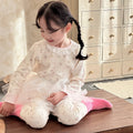 Kidsfall and winter shu velvet 320gthickenedpure cotton autumn clothes and long pants home clothes suit class a boneless baby suit clothes