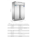 Large double-door vertical dish sterilizer cabinet for school cafeterias, high-capacity stainless steel dishwashing cabinet, food-grade