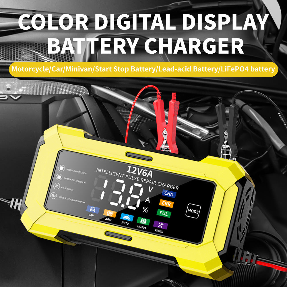 12v6a charger car battery charger motorcycle battery charger 12v smart battery charger