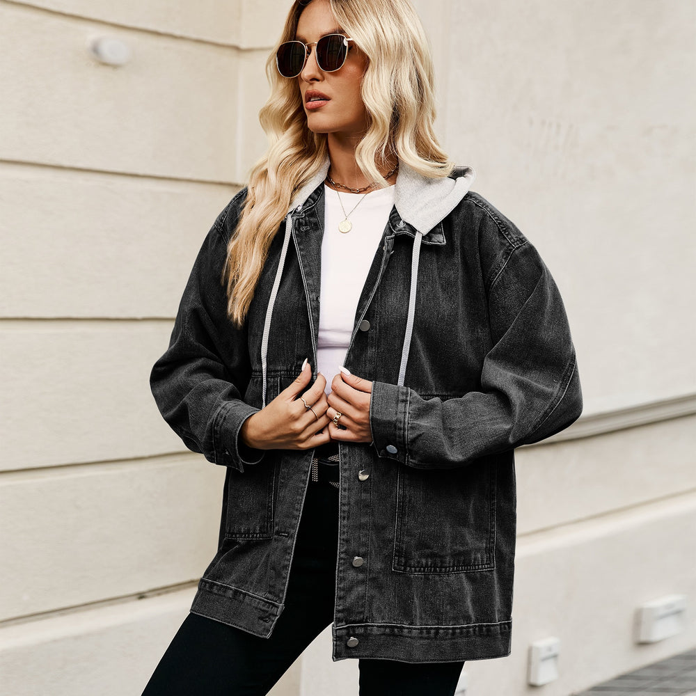 e-commerce   new versatile slimming retro classic loose denim casual jacket top for women