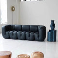 Swiss genuine leather designer modular artistic mid-century modern sofa