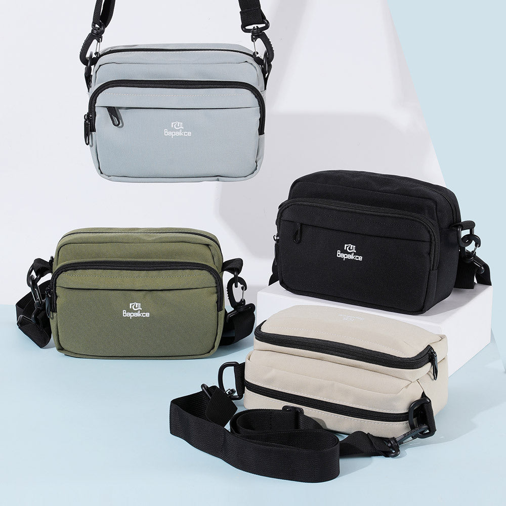 Small bag women's 2024 new fashion women's bag shoulder messenger bag solid color cloth bag canvas bag spring and summer small square bag