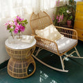 Rocking chair balcony casual rattan chair for home lazy sofa single living room rocking chair outdoor adult lounge rocking chair