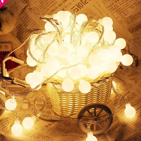 Bedroom ambient light wedding decoration small light string led solar cherry blossom light bubble ball matte small ball light string