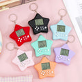 tetris electronic game console - portable handheld mini game console keychain charm toy