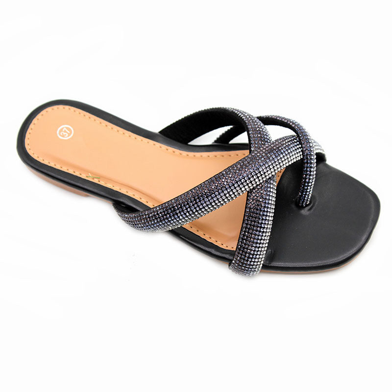 Factory Wholesale Slippers Foreign Trade Women's Shoes Light Luxury Rhinestone Fashion Craft Shoes Spot Direct Sales