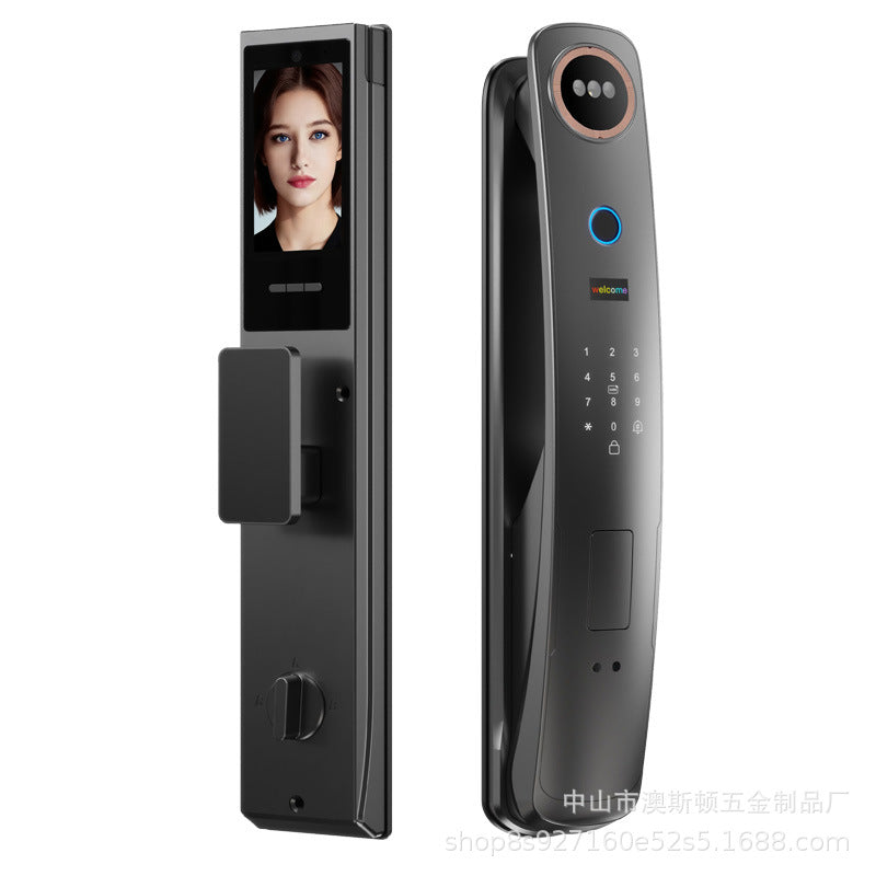 smart lock 3d face recognition visual cat eye fingerprint lock fully automatic for home password lock anti-theft electronic lock