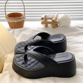 New eva fashion platform flip-flops - stylish, height-boosting, casual, and versatile for beach vacations and everyday wear