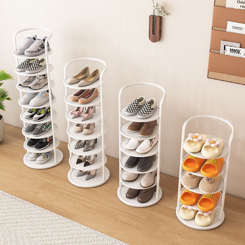 Shoe rack, shelf, simple and narrow storage at home door, small and narrow shoe cabinet, wrought iron multi-layer space dormitory