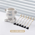 Colorful bear fruit fork jar + six golden forks