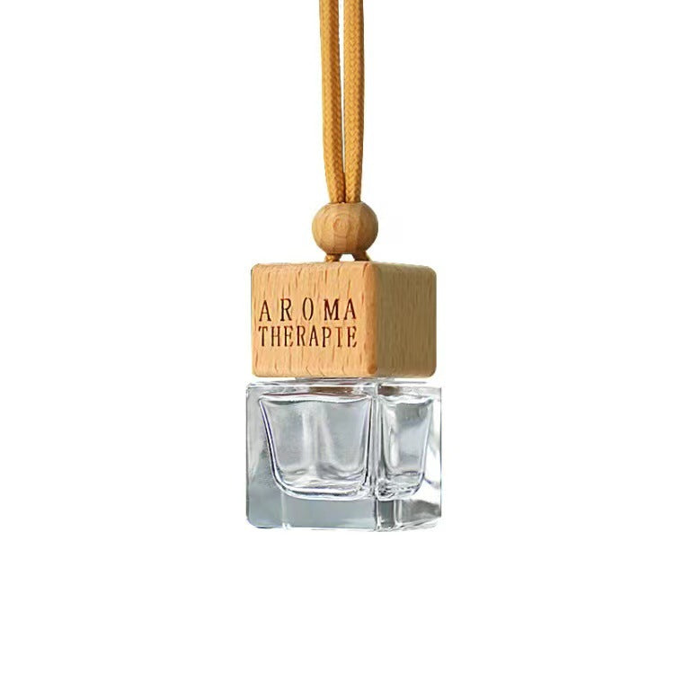 8ml car air freshener empty bottle - square cap, interior car ornament, decorative glass perfume bottle, essential oil dispensing bottle