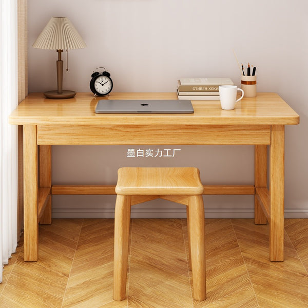 Solid wood desk Computer desk Desktop student home study writing table Bedroom simple desk Workbench table