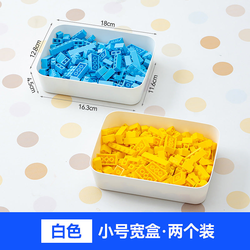 Children's toy parts sorting box Lego storage box Plastic stackable small particle building block partition storage box