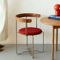 Retro scandinavian foldable chair small apartment for homesolid wood dining chair chair casual modern restaurant casual back chair