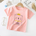 Kids' short-sleeve t-shirt, 100% cotton, baby undershirt, boys' and girls' summer top, 0-7 years old, dropshipping available