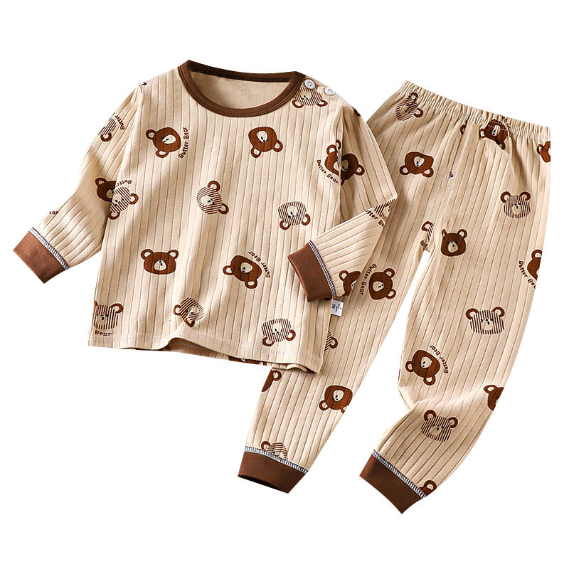 Kids' cotton underwear set - new spring collection: boys' thermal underwear, girls' pajamas, and children's loungewear