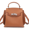 First layer cowhide kelly bag 2024 cross-border new arrival women's bag fashioneasiest for matchretro bag shoulder crossbody genuine leather bag