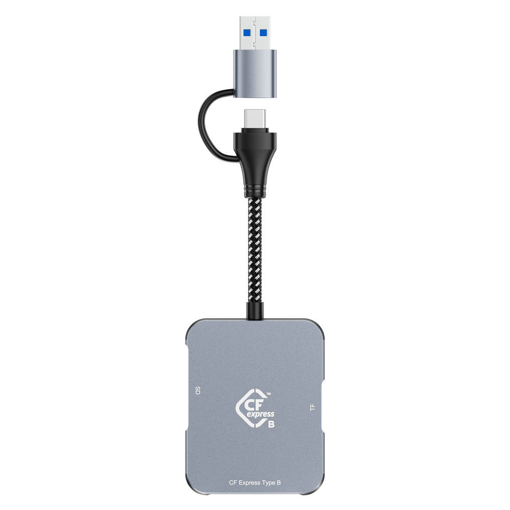 Usb3.2 gen2 10gbps high-speed two-in-one card reader cfexpress typeb/sd card reader