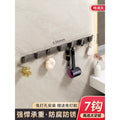 Wall-mounted clothes hooks for entryways, closets, bathrooms, kitchens, and home use. space aluminum, no-drill installation, multi-hook design