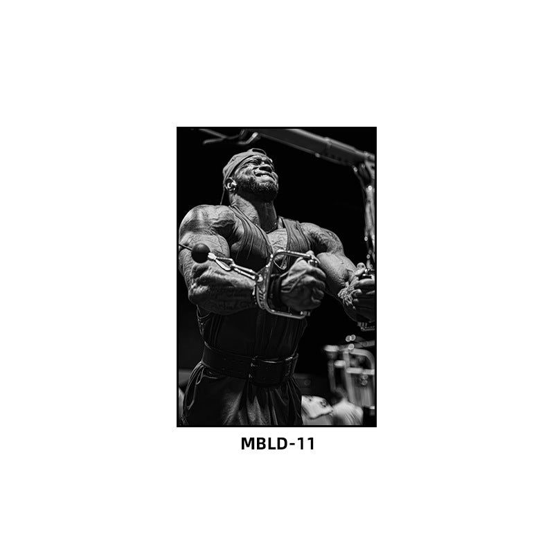 Gym wall decoration painting Brandon Hendrickson boxing gym fighting muscle man hanging painting bodybuilding personal trainer