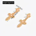 European and american cross-border ring retro punk cross earrings jewelry stylishtrendyniche styleins style earrings earrings