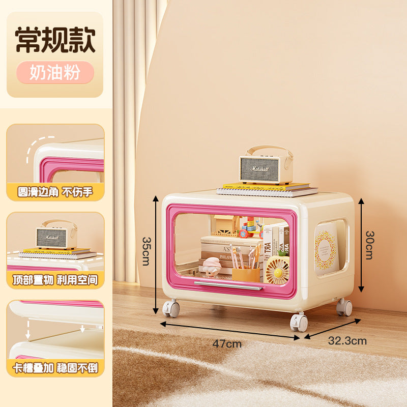 Children's toy storage cabinet Household living room Snack locker Large capacity bookcase Baby baby products storage box