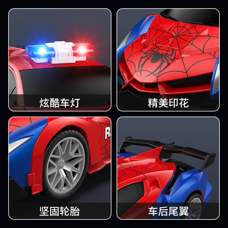 one-click transformation remote control car kids rechargeable electric racing car model boy police car toy car robot