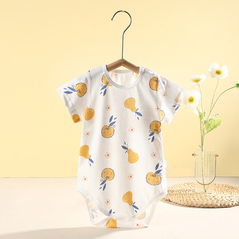 Baby short-sleeved romper, summer romper, triangle romper, newborn summer pajamas, baby onesie